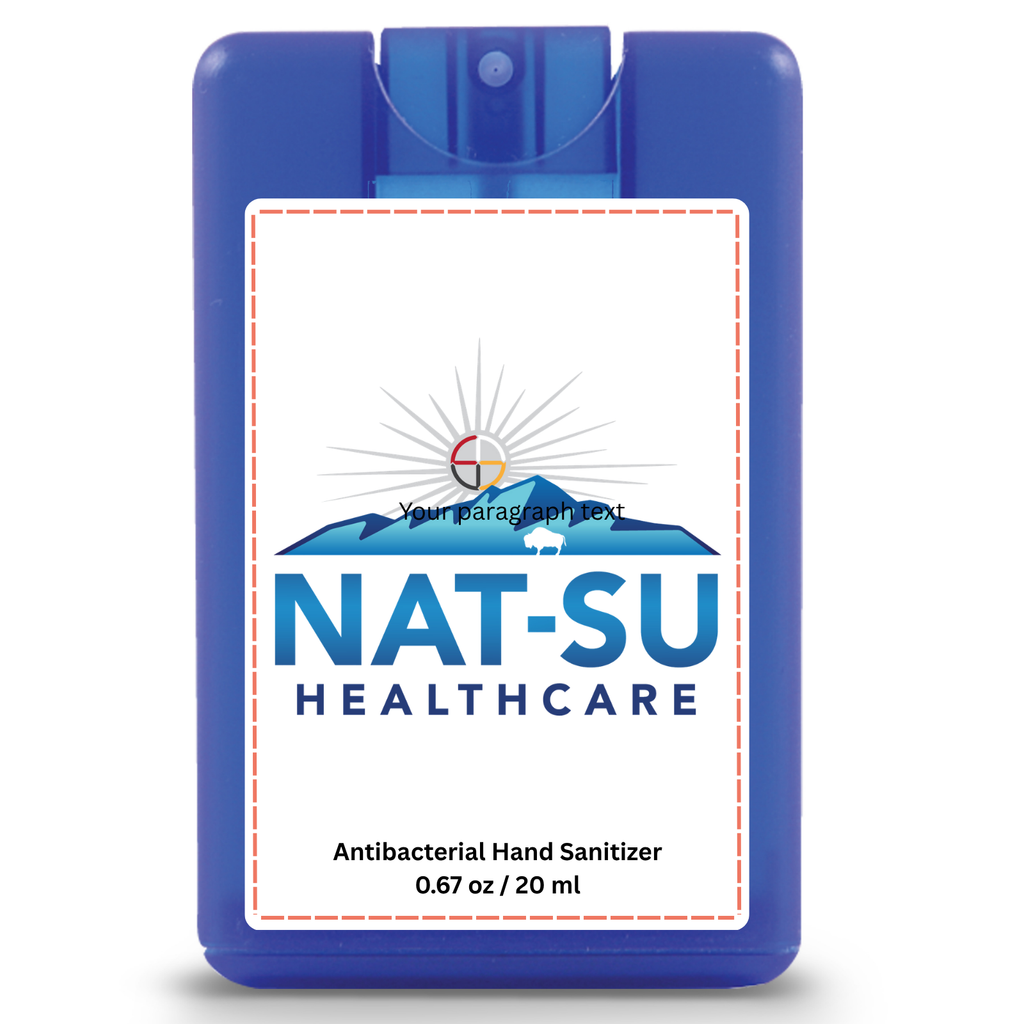 NAT-SU Credit Card Style Antibacterial Hand Sanitizer Spray - Blue
