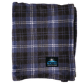 NAT-SU ReGen rPET Flannel Throw Blanket - Navy/Black Plaid