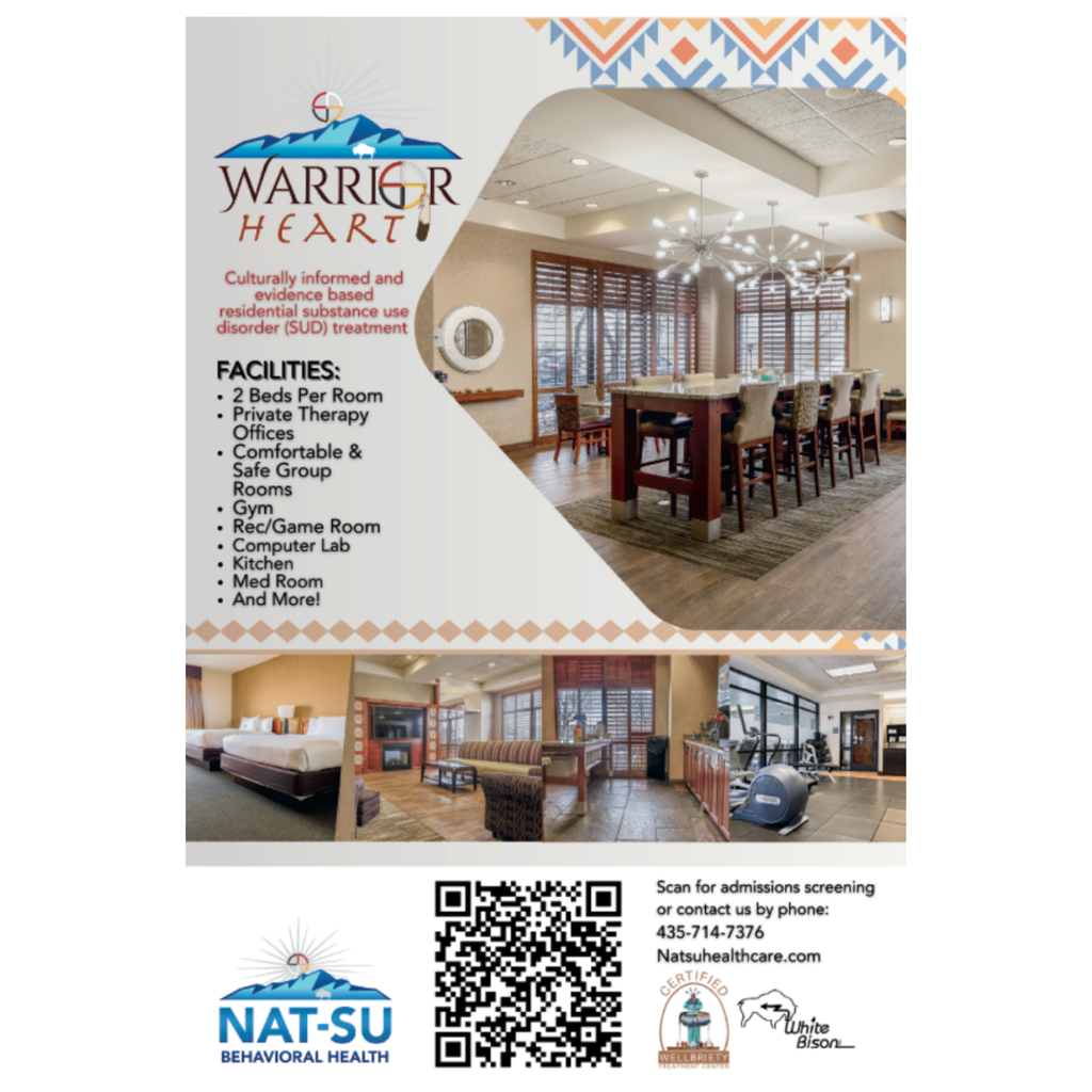 NAT-SU BEHAVIORAL HEALTH 24" X 36" Retractable Banner Stand - Warrior Heart