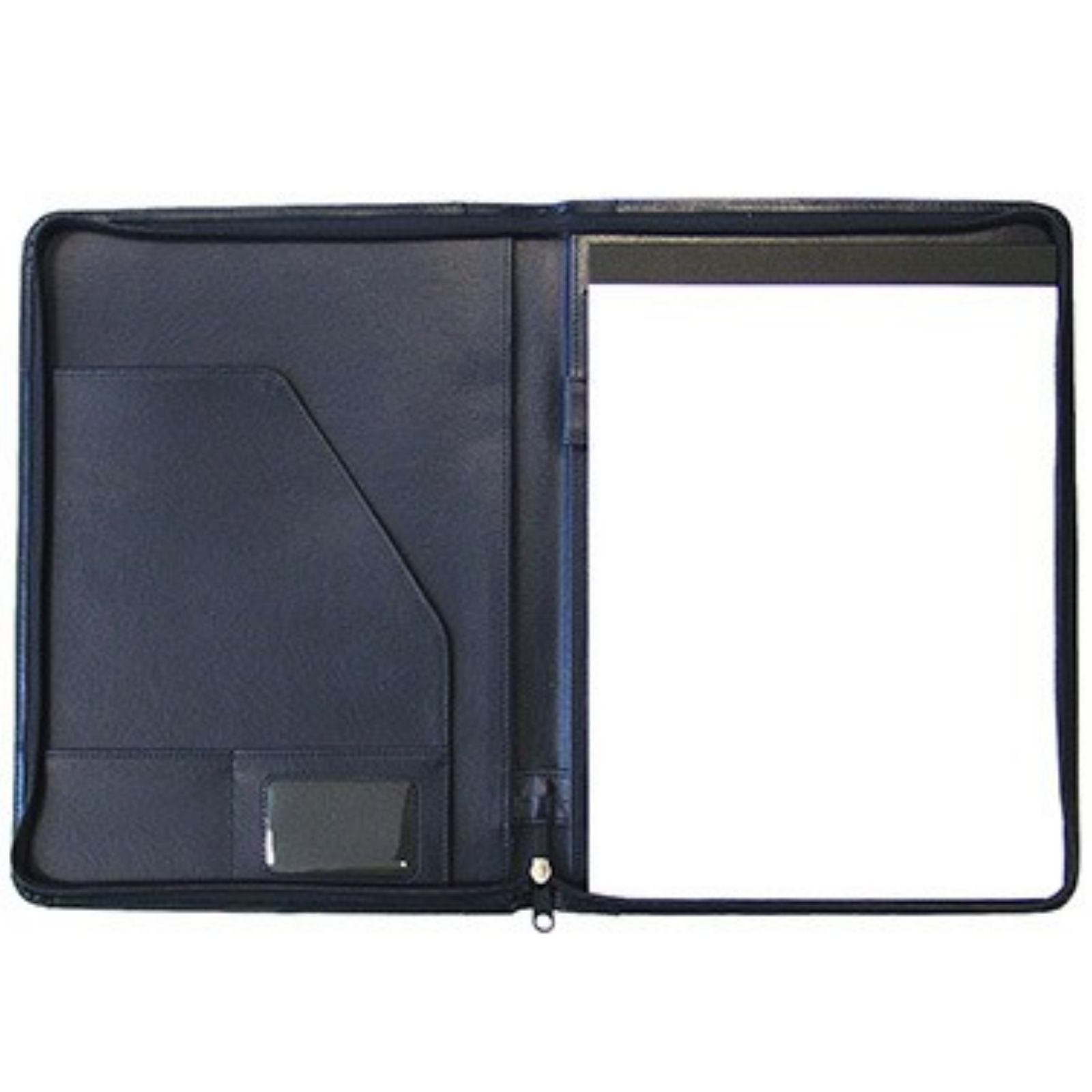 NAT-SU BEHAVIORAL HEALTH Deluxe Padfolio Folder Plus w/Zipper Closure - Navy
