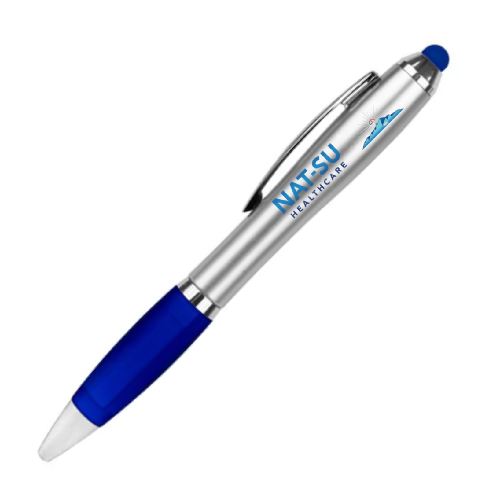 NAT-SU The Silver Grenada Stylus Pen - Blue