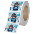 NAT-SU 2" x 2" BOPP Sticker Roll