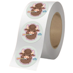 NAT-SU 2" x 2" BOPP Sticker Roll