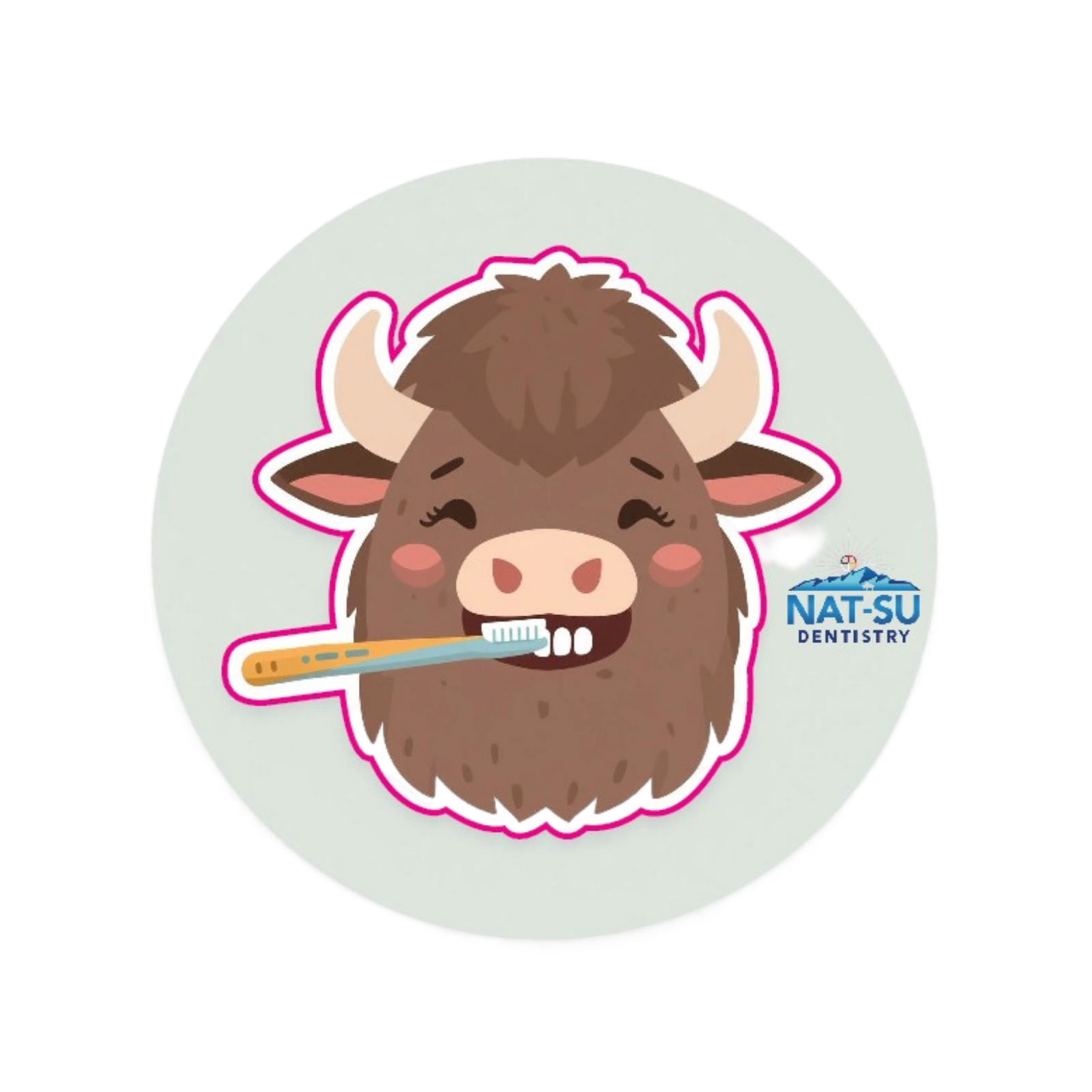 NAT-SU 2" x 2" BOPP Sticker Roll
