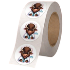 NAT-SU 2" x 2" BOPP Sticker Roll