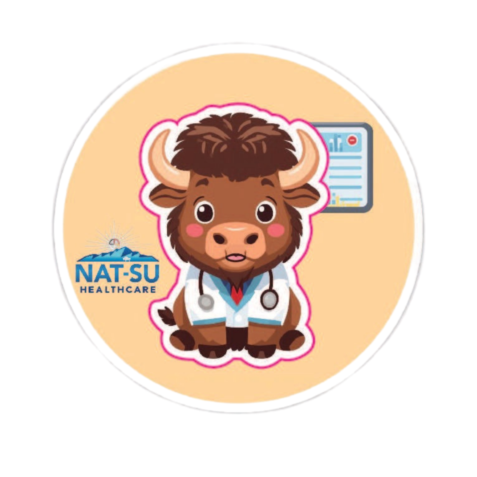 NAT-SU 2" x 2" BOPP Sticker Roll