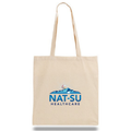 NAT-SU 7 oz Natural Color Cotton Canvas Tote Bag - Natural