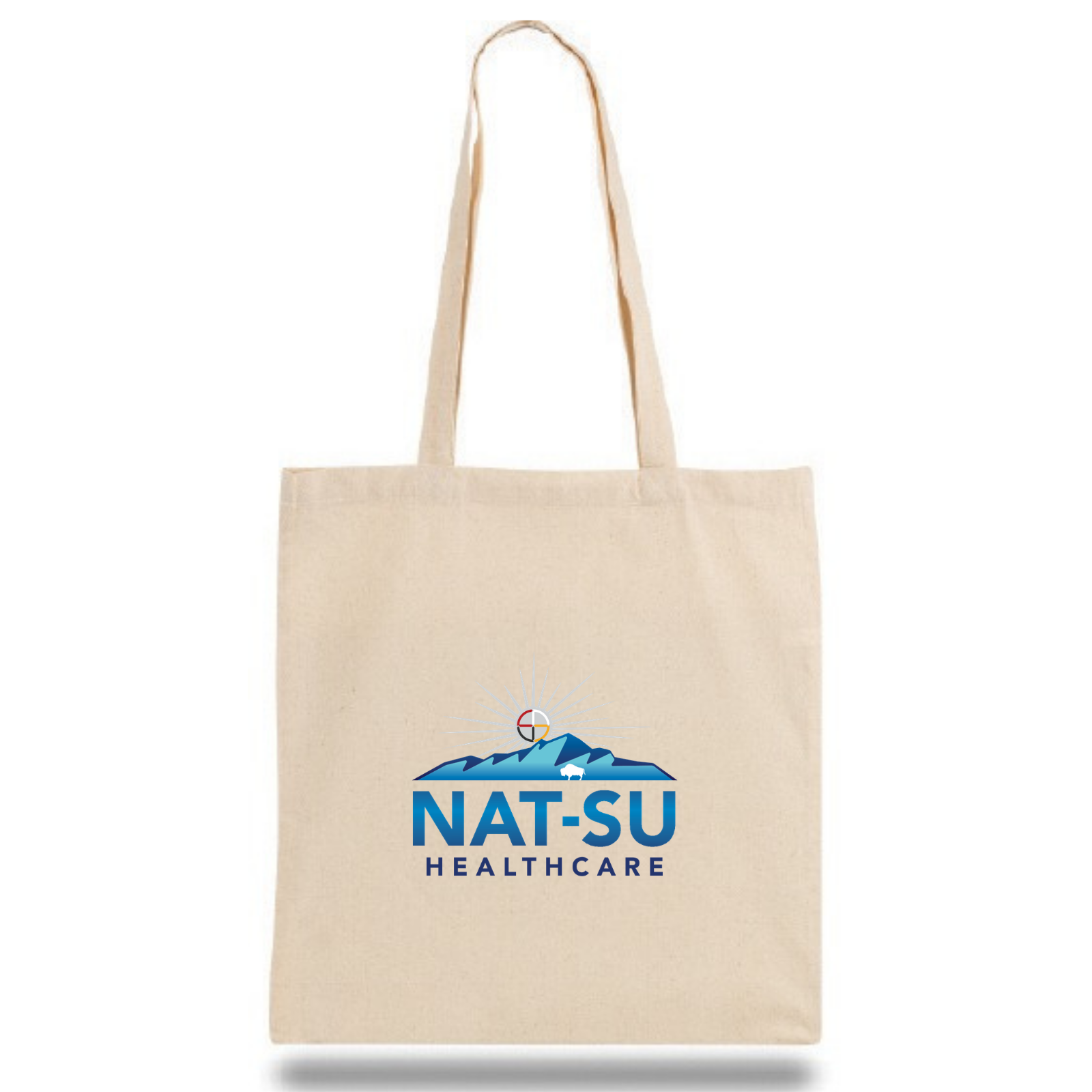NAT-SU 7 oz Natural Color Cotton Canvas Tote Bag - Natural