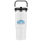 NAT-SU BEHAVIORAL HEALTH Sip Supreme 30 oz Stainless Steel Bottle - White