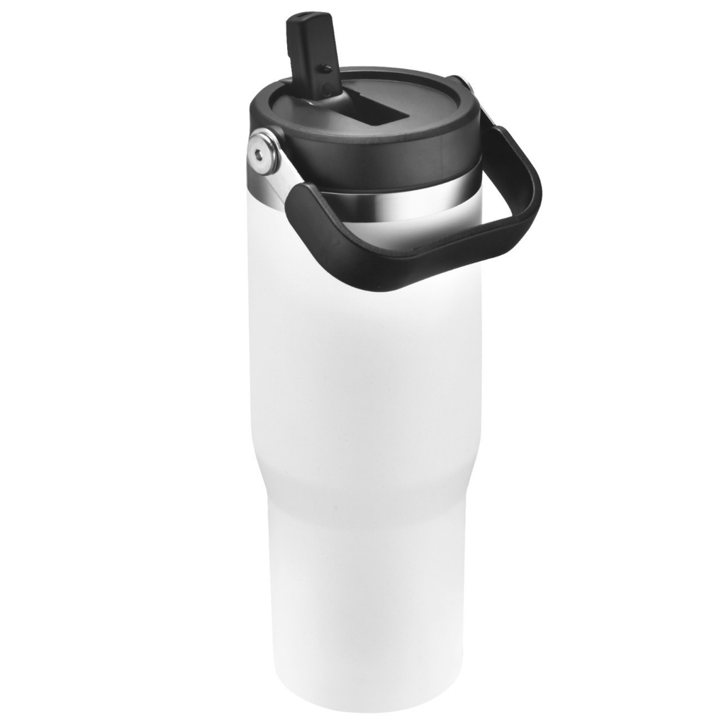 NAT-SU BEHAVIORAL HEALTH Sip Supreme 30 oz Stainless Steel Bottle - White
