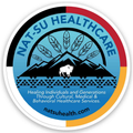 NAT-SU Round Sticker 4"- Black Feathers Logo
