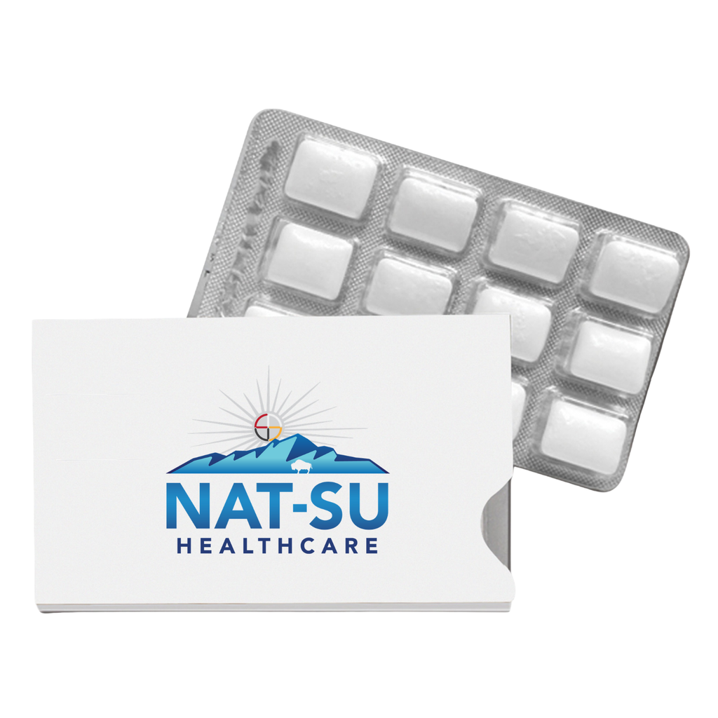 NAT-SU Sugar Free Peppermint Gum Pack - White