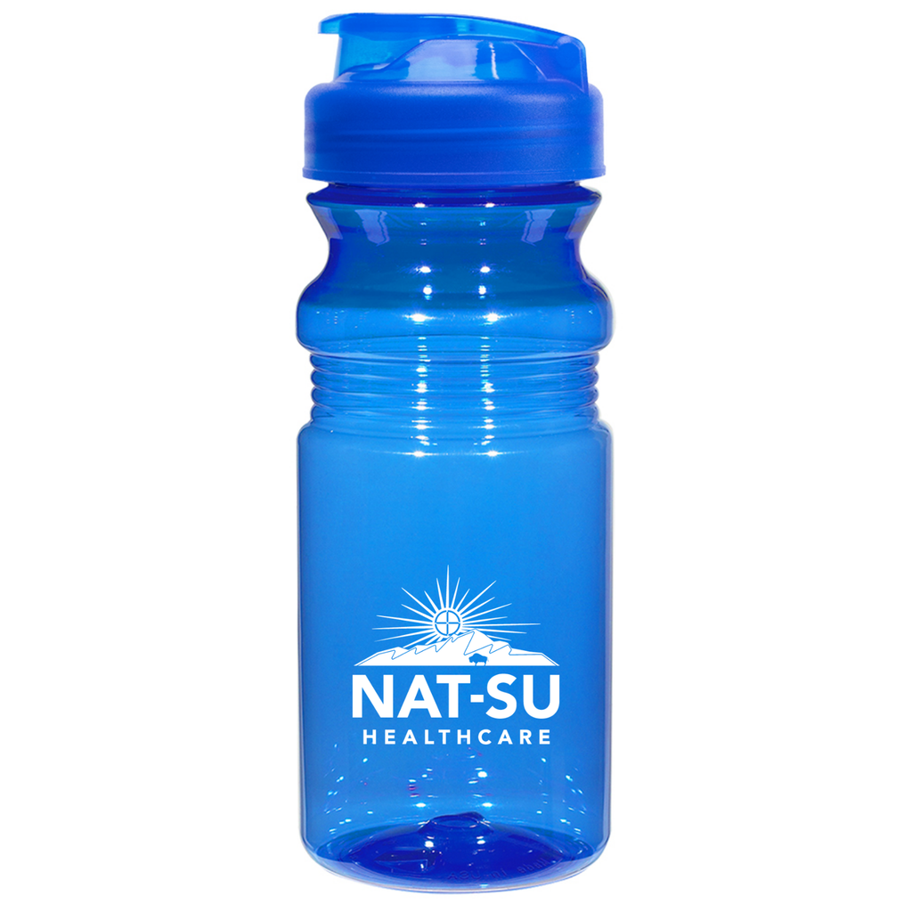 NAT-SU 20 Oz. Poly-Clear™ Fitness Bottle With Super Sipper Lid - Blue